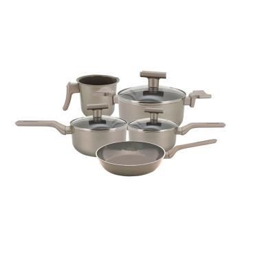 Imagem de Jogo 5 Panelas Com Triplo Revestimento Cerâmico Tampa de Vidro - Sartin Cook