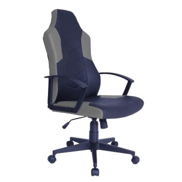 Imagem de Cadeira Gamer Presidente Giratória Ergonômica Reclinável Cinza