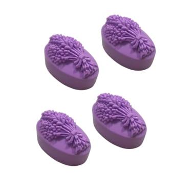 Imagem de 10 Sabonete Artesanal Lavanda Barra Oval (Amarelo, Lavanda)