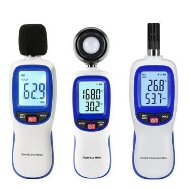 Imagem de Kit Segurança Decibelímetro-Luxímetro-Termo-Higrômetro - Metrins