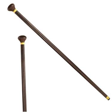 Imagem de LXPYMXDP Bengala de caminhada, bengala de madeira, madeira maciça, antiderrapante, bengala de caminhada esculpida à mão, 86 cm