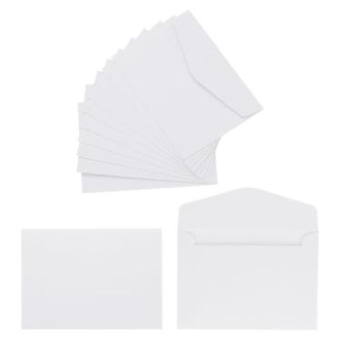 Imagem de PATIKIL Envelopes de cartões de presente, 110 g/m², minienvelopes coloridos de papel de 110 g/m2, porta-cartões pequenos para convites de negócios, festa de casamento, branco, 11,5 x 8,2 cm