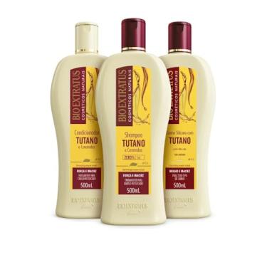Imagem de Kit Bio Extratus Tutano (500mL) Shampoo, Condicionador e Creme de Silicone