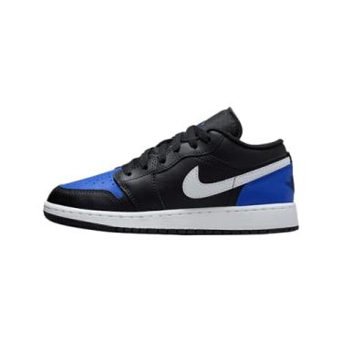 Imagem de Nike Tênis Infantil Air Jordan 1 Low Big (553560-042, Preto/Game Royal/Branco) Tamanho 5.5