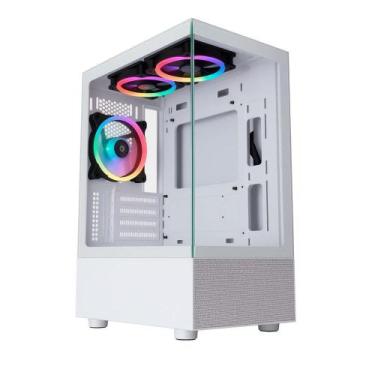 Imagem de Gabinete Gamer K-Mex Medusa - Vidro Temperado M-Atx - Branco