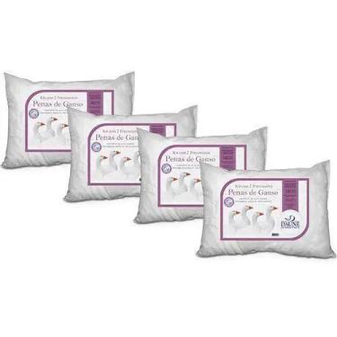 Imagem de KIT Família Travesseiros 100% Penas de Ganso 50x70 cm - Daune