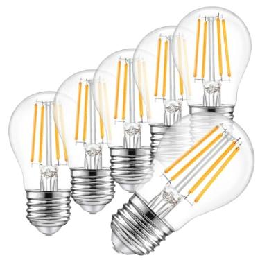 Imagem de Weyolin Lâmpada Led A15 4W Equivalente A 40W, 2700K Branco Quente, Lâmpada Led Vintage Edison Regulável, Base Média E26, Vidro Transparente, 400 Lúmens Para Ventilador De Teto, Eletrodomésticos, Ge