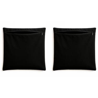 Imagem de Kit 2 Capa De Almofada 42cm Decorativa Suede Sofá Poltrona Preto