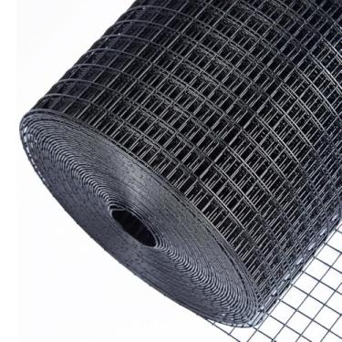 Imagem de HORCH Pano de hardware preto 1/5.1 cm 7.3 x 30.5 m calibre 19, rolo de malha de arame de frango, cerca de arame, cerca de arame, protetor de árvore, malha e pano de arame, fio de rato, malha de