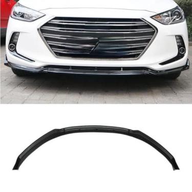 Imagem de 3 peças para para-choque dianteiro do carro, spoiler, difusor de lábios, peça de modificação para capa protetora de para-choque Elantra acessórios de carro