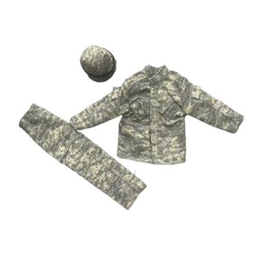 Imagem de Milageto Roupas de boneco de ação 1:6, roupas de boneca, em miniatura, casaco, calças, chapéu para homens de 12"