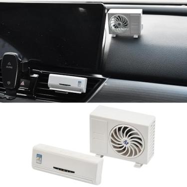 Imagem de Clipe de ventilação para ambientador de carro - Difusor de aromaterapia em forma criativa de ar condicionado movido a energia solar para interior de carro, eliminador de cheiro de carro novo com 2