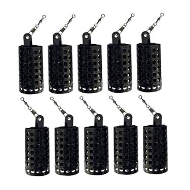 Imagem de Gaiola de isca de pesca, 10 peças 30 g de metal para pesca de carpa, suporte de isca, cesta de armadilha, alimentador de carpa, gaiola leve para transporte fácil