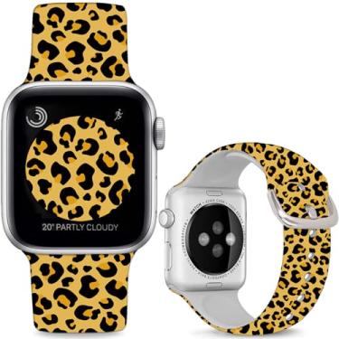 Imagem de Sjiangqiao Pulseiras de silicone macio compatíveis com Apple Watch de 38 mm, 40 mm, 41 mm e 42 mm (série 10), iWatch SE/SE2, pulseiras esportivas de substituição compatíveis com iWatch séries 10, 9, 8