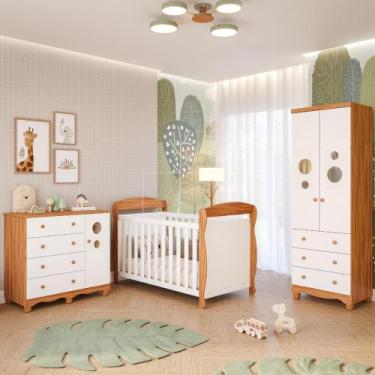 Imagem de Quarto Bebê Completo Berço Americano Marquesa 3em1 Guarda Roupas 2 Por