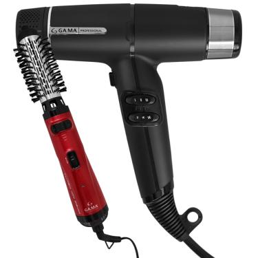 Imagem de Kit Secador iQ Lite Black e Escova Modeladora Turbo Ion