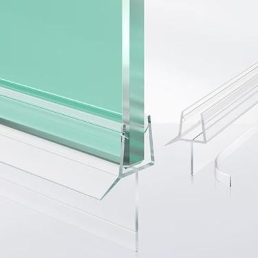 Imagem de AquivaCoast Pacote com 2 vedações inferiores de porta de chuveiro sem moldura (3/20.3 cm x 99.1 cm) tira de vedação de vidro transparente para porta de chuveiro - Evita vazamentos de chuveiro