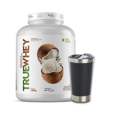 Imagem de True whey protein coconut ice cream 1810g -true+copo térmico - True So