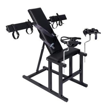 Imagem de PLKO Cadeira de banco ajustável, assento acolchoado resistente para casais adultos, suporta até 150 kg, ideal para sala de estar, quarto ou ao ar livre