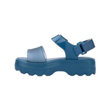 Imagem de mini melissa Sandálias de plataforma Kick Off para crianças - Sandálias de gelatina de plataforma grossa para meninas, sapatos infantis de verão, sandálias para meninas, Azul/azul, 15