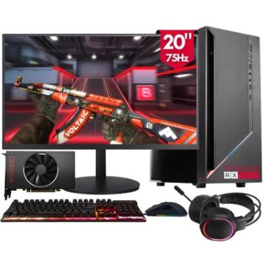 Imagem de PC Gamer Completo 2eletro Win - Intel Core i7, 16gb Ram, Amd Radeon Rx 550 2gb, SSD 480GB, Monitor 20" 75hz, Fonte 500w, Gabinete Preto Com Frontal RGB - Pg2e-RGB0146wi
