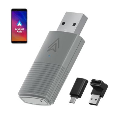 Imagem de Dreryrit Adaptador automotivo sem fio Android para Android 11+, pequeno dongle sem fio para Android 11+, converte com fio em sem fio para carros automóveis Android com fio de fábrica de 2016, Plug &