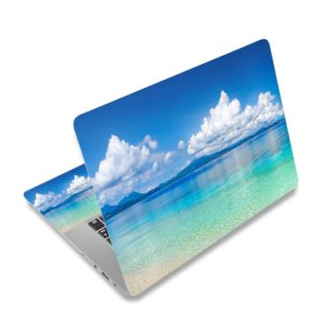 Imagem de 12,1 13 13,3 14 15,4 15,6 polegadas Laptop Skin Decalque Universal Vinil Netbook Adesivo reutilizável Notebook PC Arte Decalque Capa protetora, à prova d'água e resistente a arranhões (nuvens, mar)