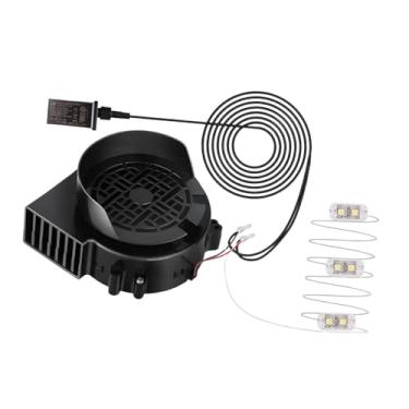 Imagem de Ioensy Soprador de ar para infláveis, decoração de jardim resistente, brinquedos ao ar livre com cordão de luz, potente, portátil e profissional, 3 Cordas de Luz