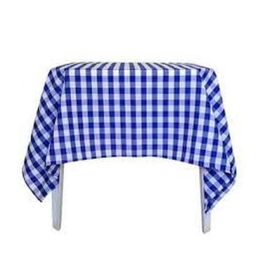 Imagem de Kit 10 Toalha De Mesa Xadrez Plástica 70x70cm Festa Junina E Decoração(Xadrez Branco/Azulado,20 Unidades)