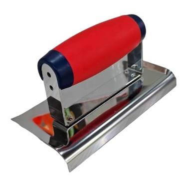 Imagem de FashionCha Desempenadeira de Gesso, Ferramenta Profissional Multiuso de aço Inoxidável com Cabo para Gesso, Estuque E Cimento, Afiador de Concreto, Tamanho real