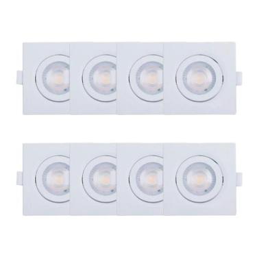 Imagem de Kit 8 black & decker spot led quadrado 10w 6500k 100-240v - BLACK&DECK