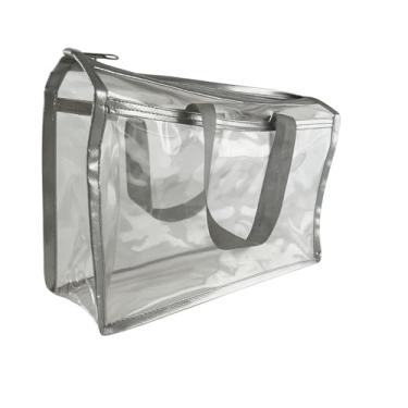 Imagem de Necessaire Frasqueira Organizadora Transparente (Prata)