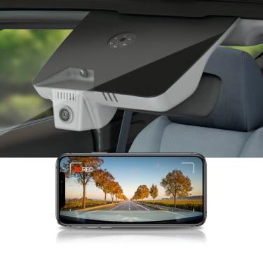 Imagem de Fitcamx Câmera de painel 4K adequada para padrão de desempenho avançado Genesis GV60 2023 2024 2025, aparência OEM integrada (preto), vídeo UHD 2160P, gravação em loop, WiFi e aplicativo, G-sensor