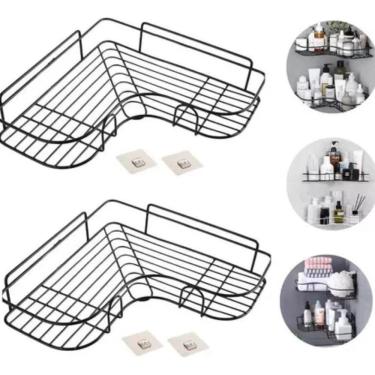 Imagem de Kit 2 Porta Shampoo Suporte De Canto Prateleira Banheiro Box