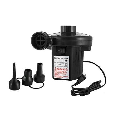 Imagem de Bomba de ar elétrica portátil para colchão inflável piscina barco anel de natação sofá caiaque brinquedo 110V CA/CC 12V com 3 bocais