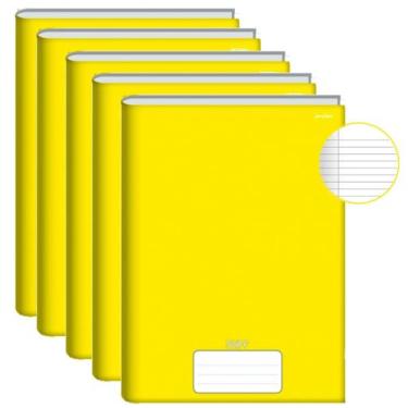 Imagem de Caderno Brochura Grande Capa Dura 96 Folhas Kit 5un Stiff Escolar Educ