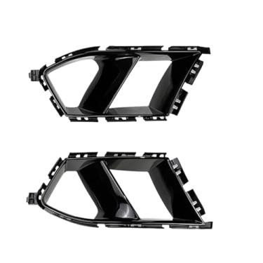 Imagem de Capa de ventilação lateral para para-choque dianteiro, compatível com BMW G80 M3 G82 G83 M4 2021-2024, capa de neblina decorativa em fibra de carbono, preta brilhante(Glossy Black)