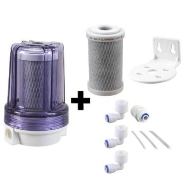 Imagem de Filtro Água Pou 125 Bbi Carvão Ativado + Refil + SUPSPL + Conectores, 