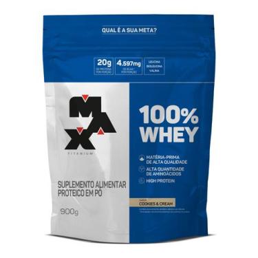 Imagem de 100% Whey Protein Refil 900g - Max Titanium - INDEFINIDO , 1, 900g, Co