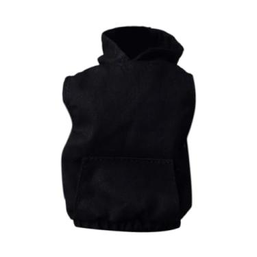 Imagem de YIJU Modelo de moletom com capuz em escala 1/12, roupas de bonecos de ação, brinquedo de boneca modelo, para bonecos de ação colecionáveis ​​masculinos de, Preto