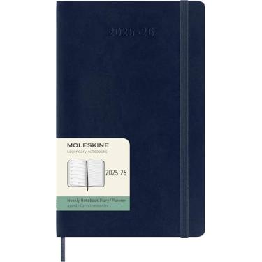 Imagem de Moleskine Classic 18 Month 2025-2026 Weekly Planner, Soft Cover, Large (5" x 8.25"), Sapphire Blue, 208 pages