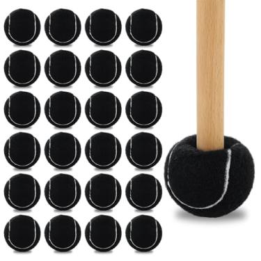 Imagem de Oungy 24 peças de bolas de tênis pré-cortadas para andadores, bolas de tênis resistentes para cadeiras, bolas de tênis, capas de pés para móveis, pernas e proteção do chão