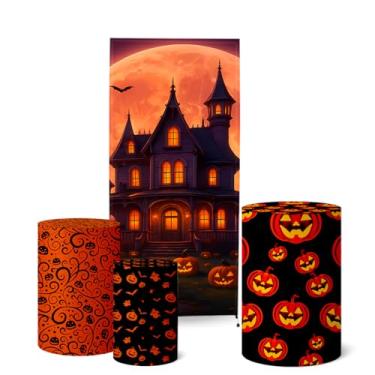Imagem de Trio Capas Cilindro + Painel Lateral Romano Halloween (K5HAL0008)