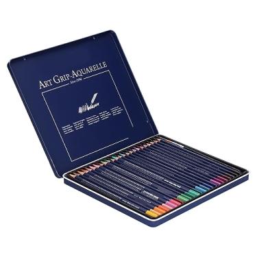 Imagem de Pssopp Conjunto de Lápis de Cor Solúvel Em água, Suprimentos de Arte de Madeira Premium para Desenho, Aplicação Suave, Ideal para Projetos Escolares e Criativos, 24 Contagem (24 cores)