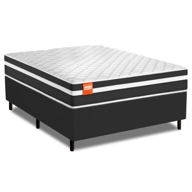 Imagem de Cama Box Casal Molas Ensacadas Bali 138x188x60cm Cbp Preto