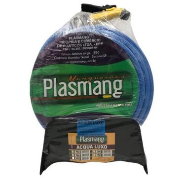 Imagem de Mangueira Flexivel 15m Trançada Com Suporte Plasmang Acqua, Verde