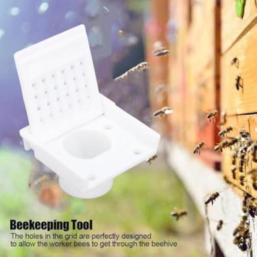 Imagem de Pssopp Janela de Abertura de Ventilação da Caixa de Abelhas 10pcs Bee, Colméias de Exclusão Personalizável Portões de Entrada de Colméia de Plástico para Suprimentos de Apicultura (WHITE)