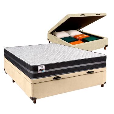 Imagem de Cama Box Bau + Colchão Casal Molas Ultralastic Bogota Inducol