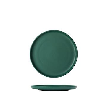 Imagem de Prato de serviço Pratos de jantar de porcelana pratos redondos multicoloridos prato de servir de cerâmica para salada de bife e macarrão restaurante festa família pratos de servir pratos (cor: B