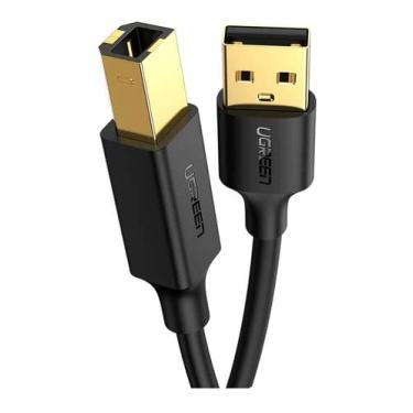 Imagem de Cabo Impressora Usb 2.0 Tipo A para Tipo B 1Metro Velocidade de Transferência de Dados de Até 480Mbps Blindagem de Folha Conector Banhado a Ouro